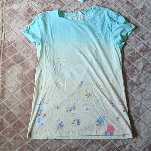 NWT Splendid x Gray Malin Beach Print Tee - Picture 2 of 6